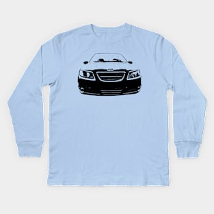 Saab 9-5 1st generation facelift classic car monoblock black Kids Long Sleeve T-Shirt